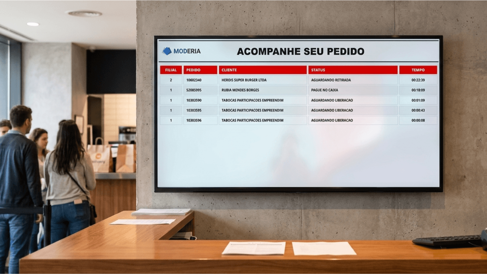 Telão de Acompanhamento de Pedidos integrado ao WinThor